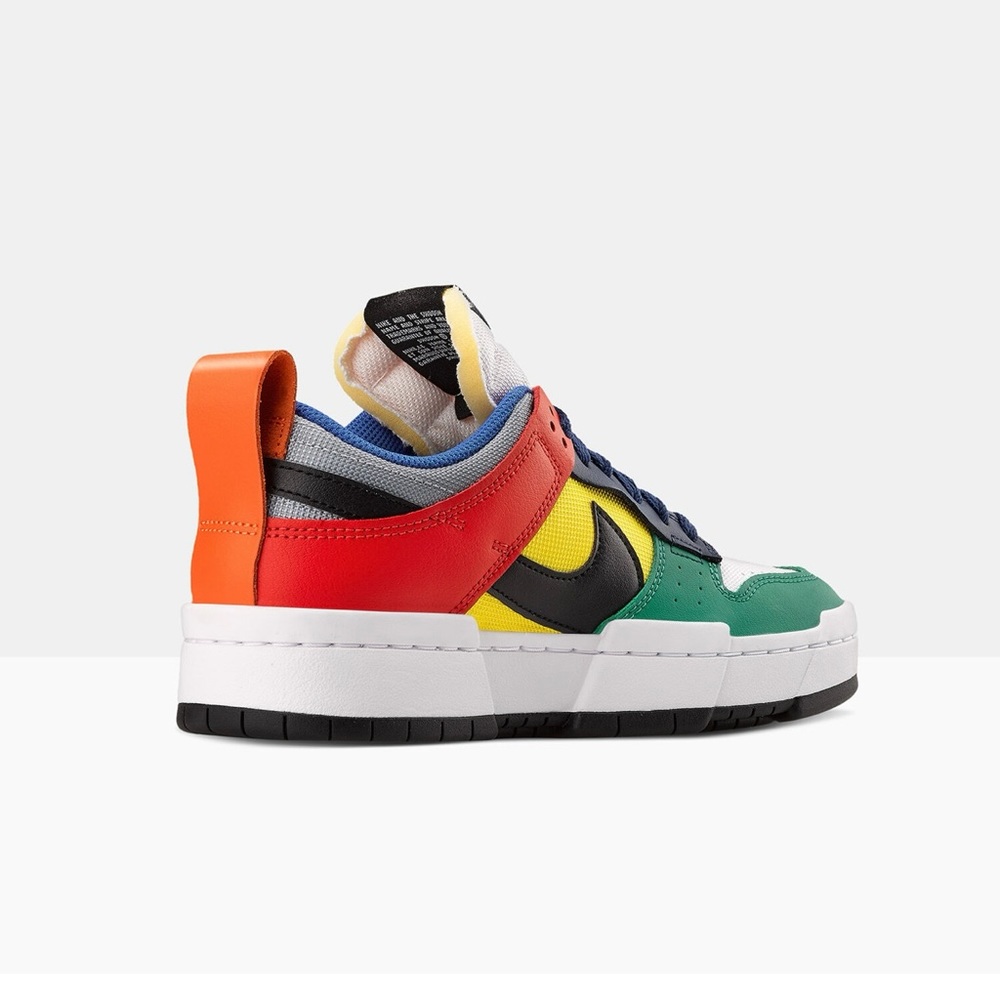 NIKE DUNK LOW DISRUPT Multicolor NWB wmns 7.5 blue green yellow black red grey - Picture 12 of 13
